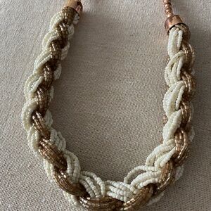 ♥️Vintage 17-Strand "Tornado" Glass Seed Bead Necklace